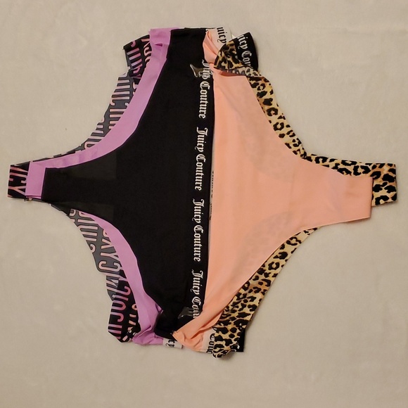 Juicy Couture Thong Panties 5 Pack Set - Picture 8 of 9